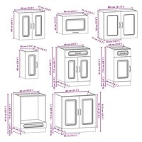 8-delige Keukenkastenset Kalmar bewerkt hout wit 8