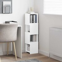 Hoekkast Wit 25,5x25x102cm Bewerkt hout 4