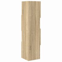 Hoekkast Wit 25,5x25x102cm Bewerkt hout 7