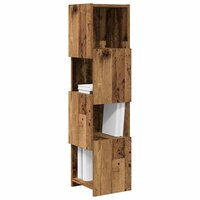 Hoekkast Wit 25,5x25x102cm Bewerkt hout 3