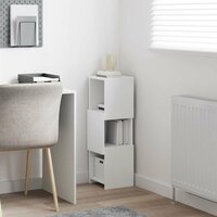 Hoekkast Wit 25,5x25x80cm Bewerkt hout 4