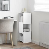 Hoekkast Wit 30,5x30x95cm Bewerkt hout 4