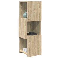 Hoekkast Wit 30,5x30x95cm Bewerkt hout 3