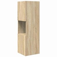 Hoekkast Wit 30,5x30x95cm Bewerkt hout 7