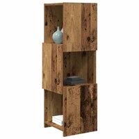 Hoekkast Wit 30,5x30x95cm Bewerkt hout 3