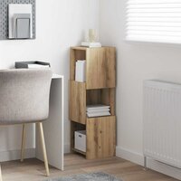 Hoekkast Wit 30,5x30x95cm Bewerkt hout 4