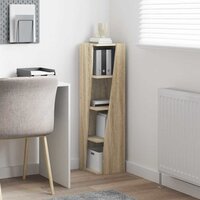 Hoekkast Wit 27,5x27x102cm Bewerkt hout 4