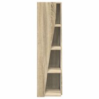 Hoekkast Wit 27,5x27x102cm Bewerkt hout 6