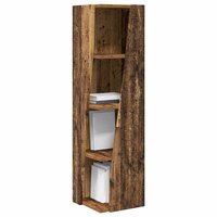 Hoekkast Wit 27,5x27x102cm Bewerkt hout 3