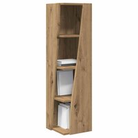 Hoekkast Wit 27,5x27x102cm Bewerkt hout 3