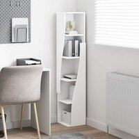 Hoekkast Wit 27,5x27x140cm Bewerkt hout 4