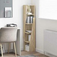 Hoekkast Wit 27,5x27x140cm Bewerkt hout 4