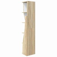 Hoekkast Wit 27,5x27x140cm Bewerkt hout 7