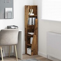 Hoekkast Wit 27,5x27x140cm Bewerkt hout 4