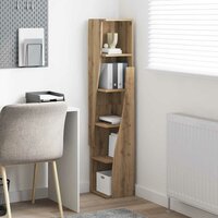 Hoekkast Wit 27,5x27x140cm Bewerkt hout 4