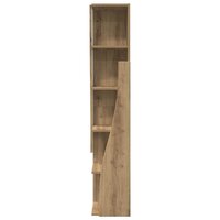 Hoekkast Wit 27,5x27x140cm Bewerkt hout 6