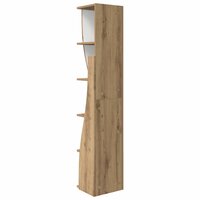 Hoekkast Wit 27,5x27x140cm Bewerkt hout 7