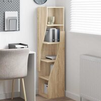 Hoekkast Wit 32x32x140cm Bewerkt hout 4