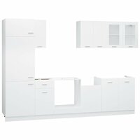 8-delige Keukenkastenset Lyon bewerkt hout wit 3