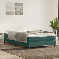 Boxspring zonder matras fluweel donkergroen 120x210 cm 4