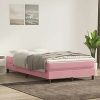 Boxspring zonder matras fluweel roze 120x210 cm 4