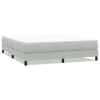 Bed boxspring zonder matras 180x220 cm fluweel lichtgrijs 2