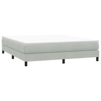 Bed boxspring zonder matras 180x220 cm fluweel lichtgrijs 3