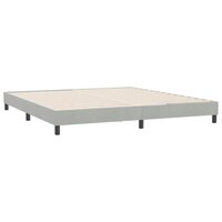 Bed boxspring zonder matras 180x220 cm fluweel lichtgrijs 7