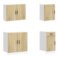 7-delige Keukenkastenset Kalmar bewerkt hout sonoma eikenkleur 4