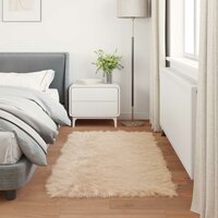 Nep Schapenvacht Tapijt Tafalla Beige 80 x 150 cm Polyester 4