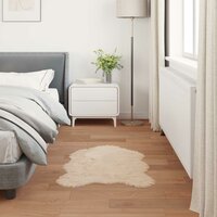 Nep Schapenvacht Tapijt Tafalla Beige 60 x 90 cm Polyester 4