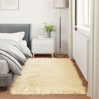 Nep Schapenvacht Tapijt Tafalla Cr&egrave;me 100 x 200 cm Polyester 4