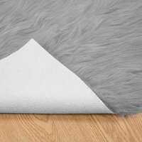 Nep Schapenvacht Tapijt Tafalla Grijs 60 x 110 cm Polyester 6