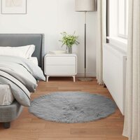 Nep Schapenvacht Tapijt Tafalla Grijs &Oslash; 120 cm Polyester 4