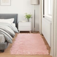 Nep Schapenvacht Tapijt Tafalla Roze 100 x 200 cm Polyester 4