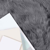 Nep Schapenvacht Tapijt Tafalla Antraciet 50 x 80 cm Polyester 3