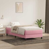 Boxspring zonder matras fluweel roze 100x210 cm 4