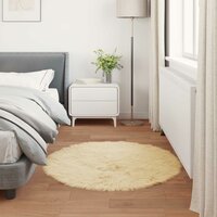 Nep Schapenvacht Tapijt Tafalla Cr&egrave;me &Oslash; 100 cm Polyester 4