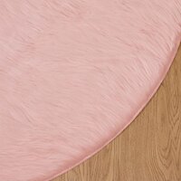 Nep Schapenvacht Tapijt Tafalla Roze &Oslash; 100 cm Polyester 6