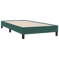 Boxspring zonder matras fluweel donkergroen 90x210 cm 7