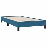 Boxspring zonder matras fluweel donkerblauw 90x210 cm 3