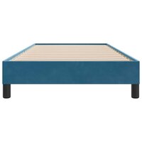 Boxspring zonder matras fluweel donkerblauw 90x210 cm 5