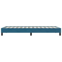 Boxspring zonder matras fluweel donkerblauw 90x210 cm 6
