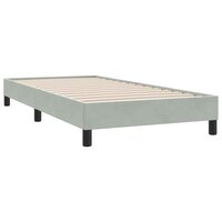 Boxspring zonder matras fluweel lichtgrijs 100x210 cm 3