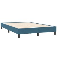 Boxspring zonder matras fluweel donkerblauw 120x210 cm 3