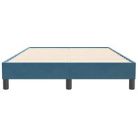 Boxspring zonder matras fluweel donkerblauw 120x210 cm 5
