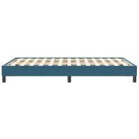 Boxspring zonder matras fluweel donkerblauw 120x210 cm 6