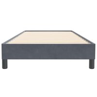 Boxspring zonder matras fluweel donkergrijs 90x220 cm 5