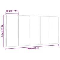 Hoofdbordkussen "Hanko" 100 cm stof donkerbruin 9