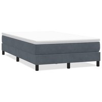Boxspring zonder matras fluweel donkergrijs 120x210 cm 2